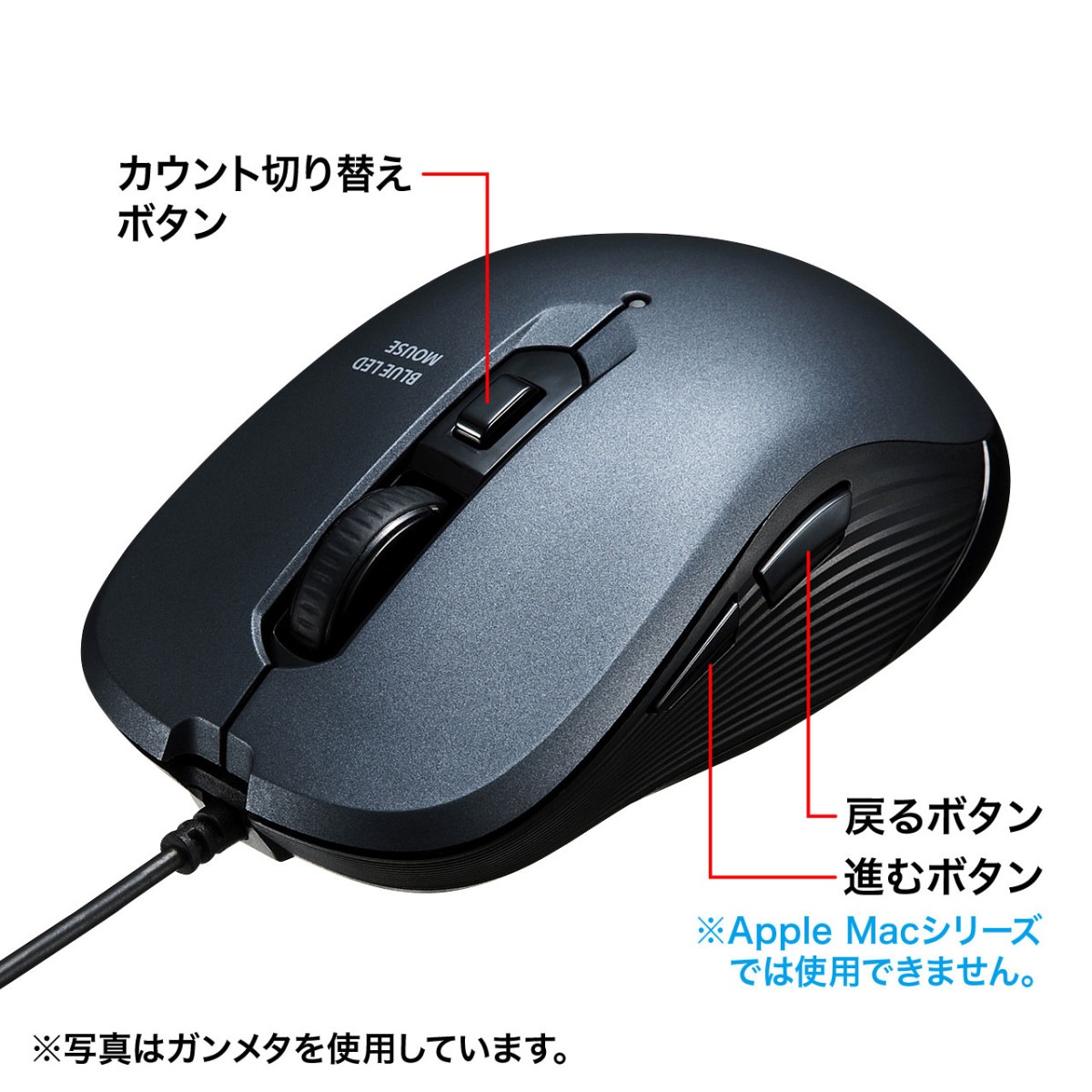 [MA-BL114R] 5�ܥ���ͭ���֥롼LED�ޥ��� ��å�