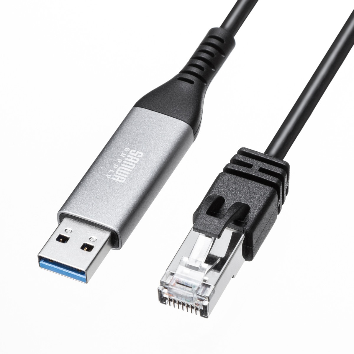 [KB-SL6ALAN02BK] USB A LAN�Ѵ������֥�(Gigabit�б���2m)