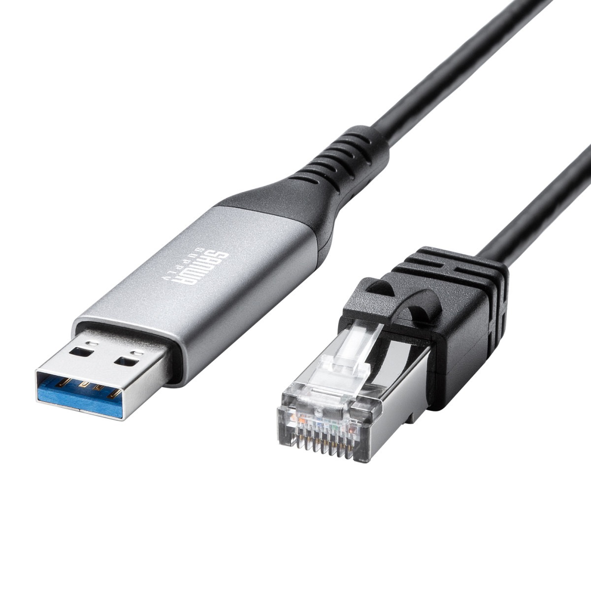 [KB-SL6ALAN02BK] USB A LAN�Ѵ������֥�(Gigabit�б���2m)
