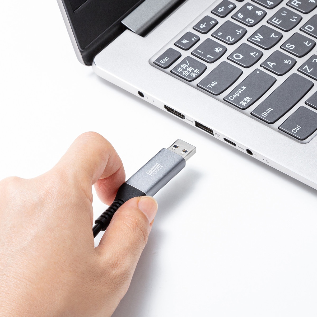 [KB-SL6ALAN02BK] USB A LAN�Ѵ������֥�(Gigabit�б���2m)