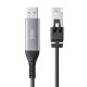 [KB-SL6ALAN02BK] USB A LAN�Ѵ������֥�(Gigabit�б���2m)