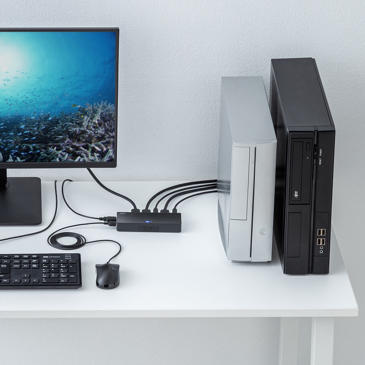 [SW-KVM2DPUUS] 4K�б�DisplayPort�ѥ��������ش�(���ߥ�졼���������ܡ�2:1)