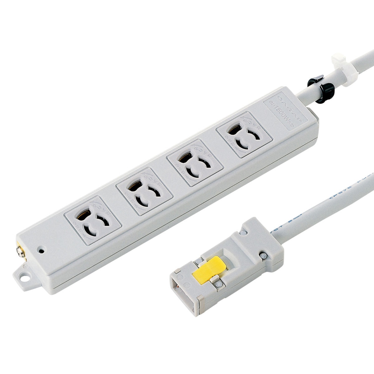 TAP-KH4-3] 工事物件タップ(3P4個口・3m・抜け止め・マグネット