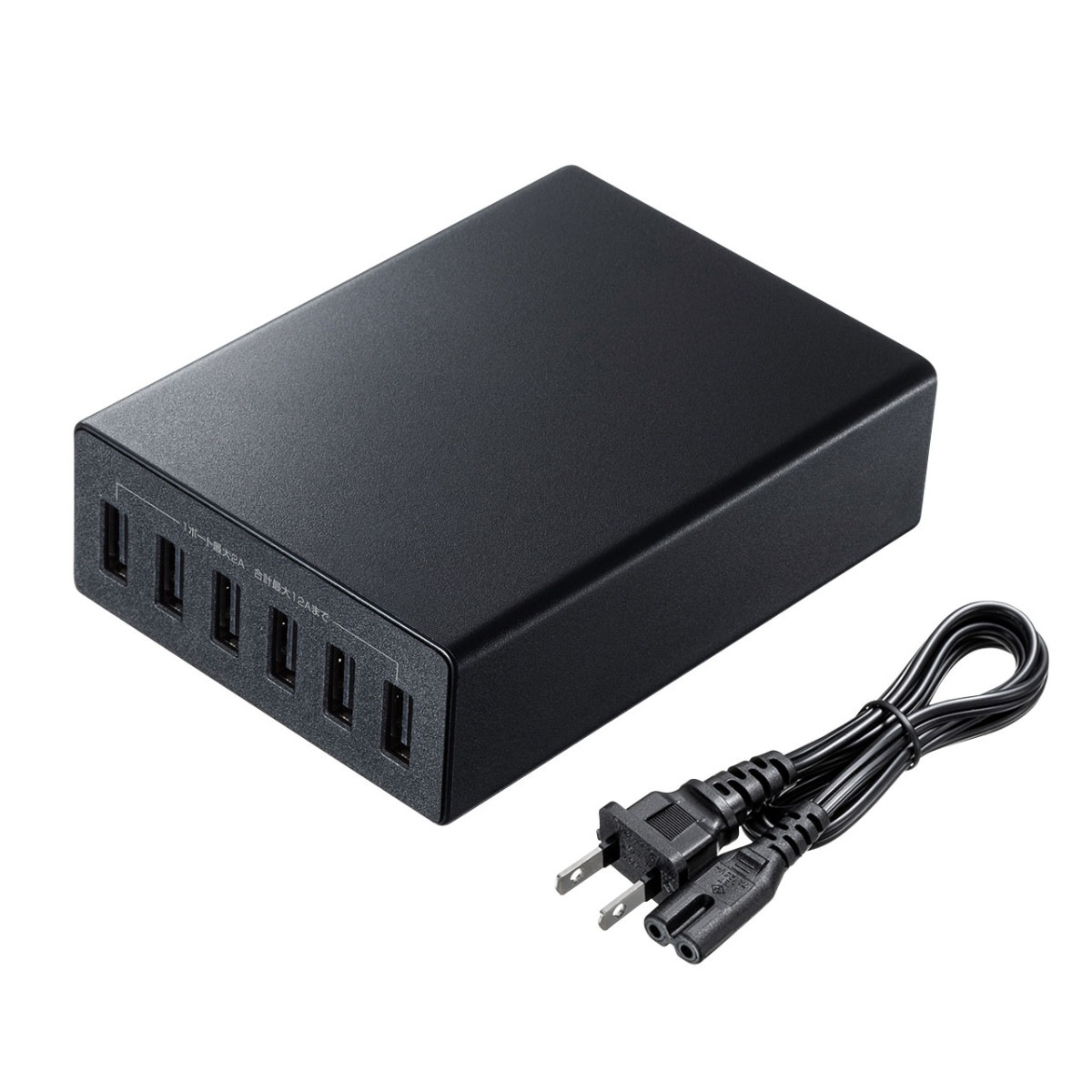 [ACA-IP67BK] USB���Ŵ�(6�ݡ��ȡ����12A���֥�å�)