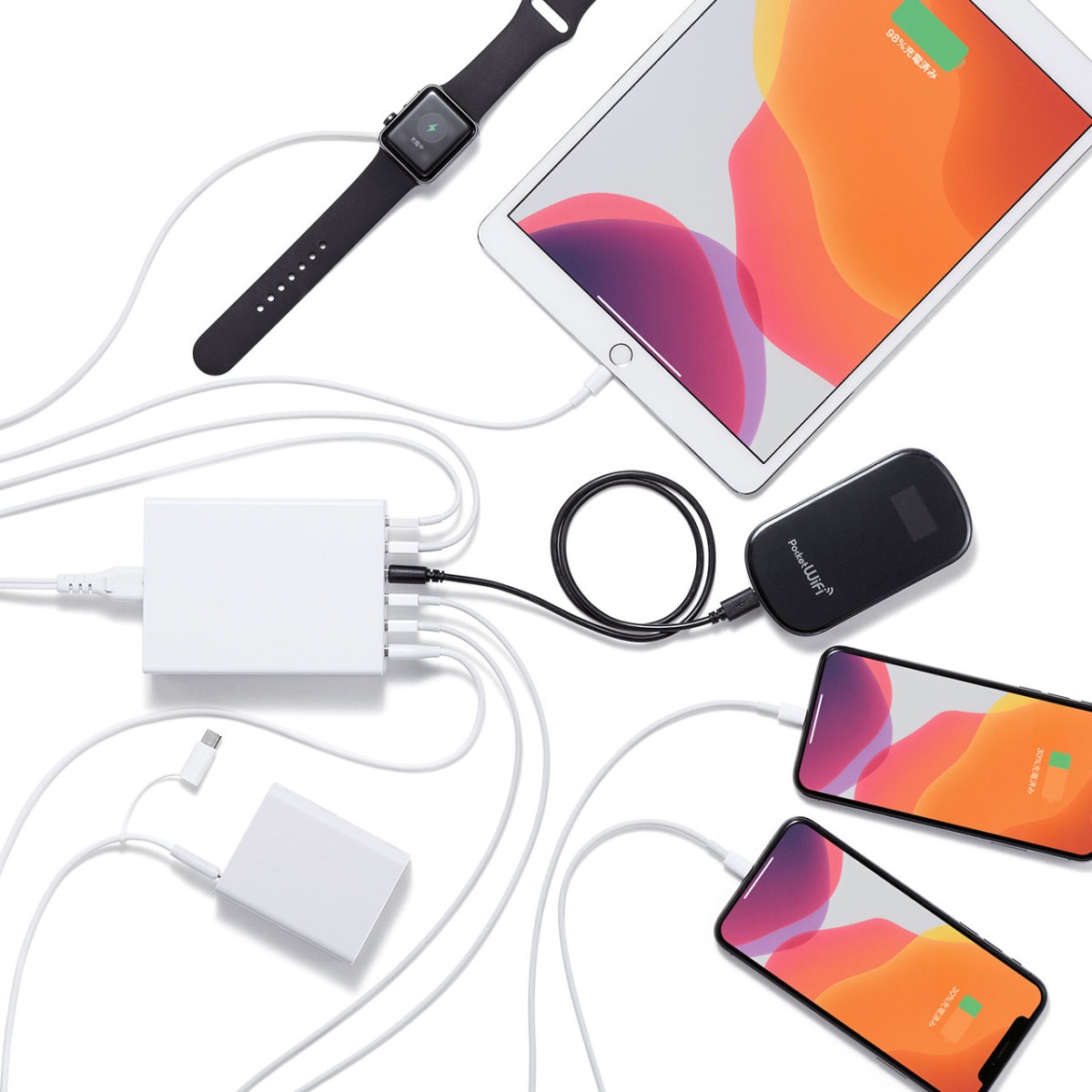 [ACA-IP67W] USB���Ŵ�(6�ݡ��ȡ����12A���ۥ磻��)