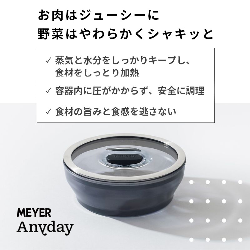 [ANY-SD18BK] Anyday �����ǥ��å��� 18cm �֥�å� ��Ǯ���饹 �Żҥ�󥸲� ���դ� ��¸�ƴ� �����֥� Ĵ������