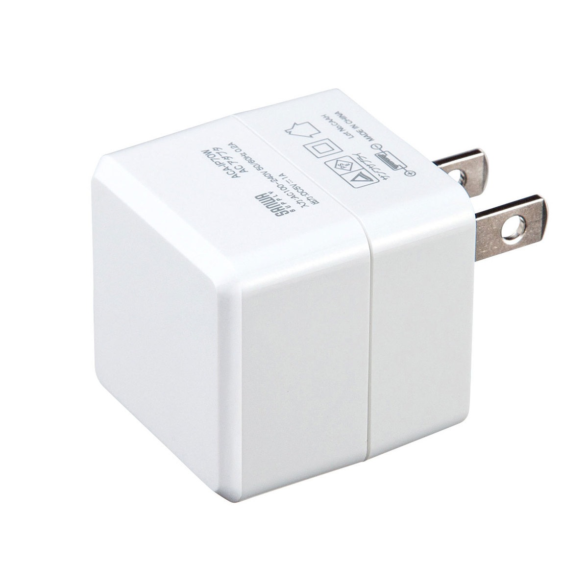 [ACA-IP70W] ���塼�ַ�USB���Ŵ�(1A�����ѵץ����ס��ۥ磻��)