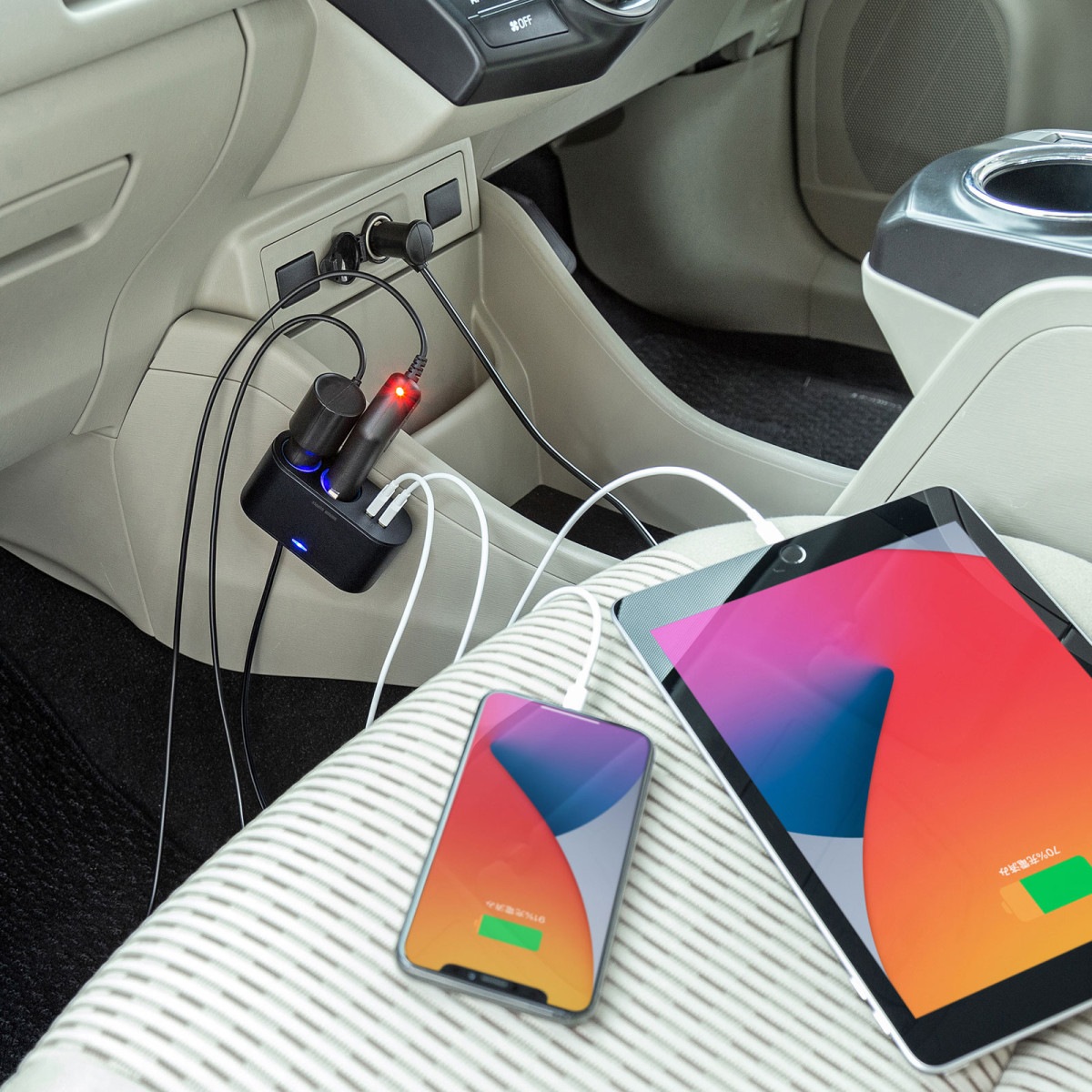 [CAR-CHR78CUN] USB���㡼���㡼��2Ϣ�����å�(2�ݡ��ȡ�4.8A)