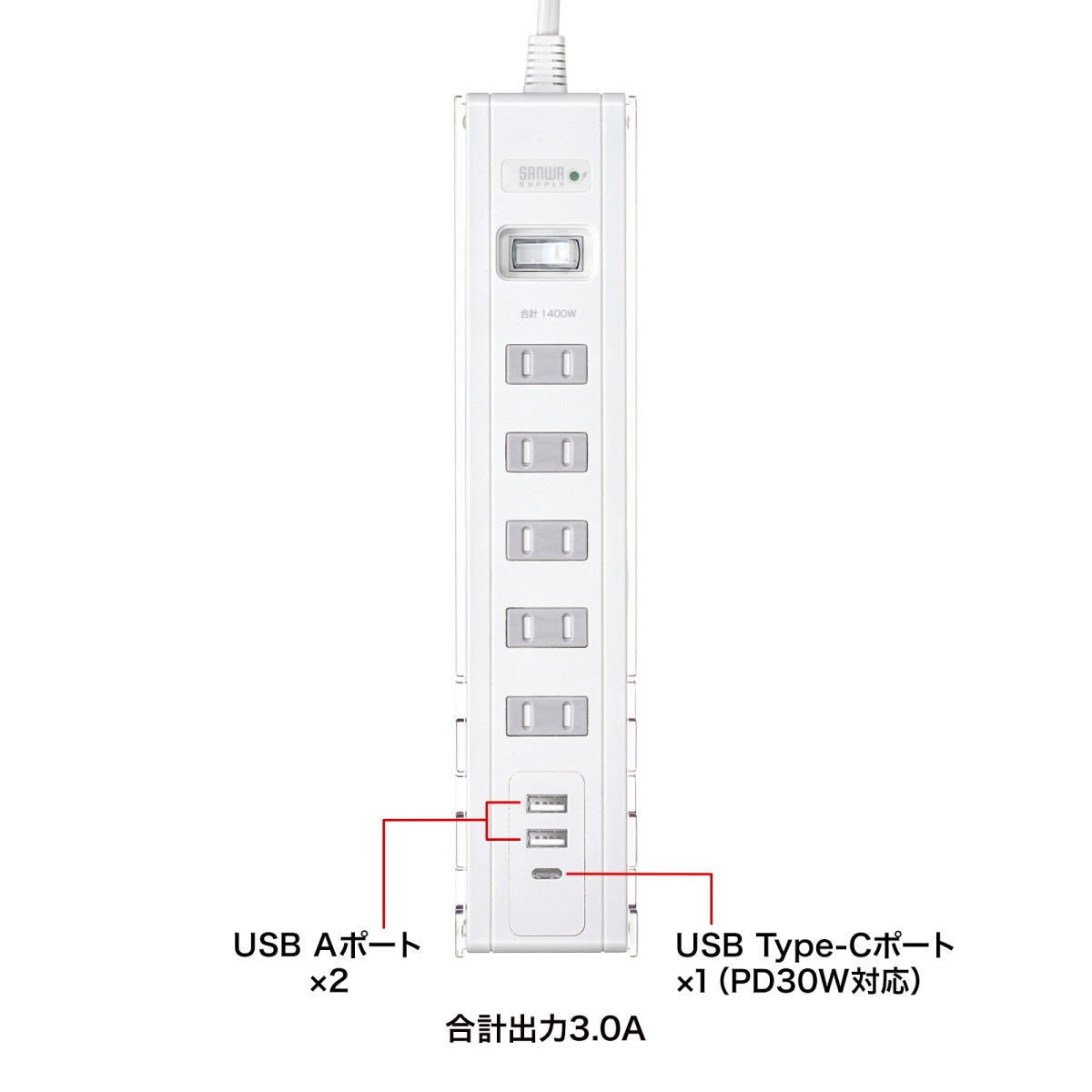 [TAP-B47UC-3W] USB���ŵ�ǽ�դ����å� ��������դ�
