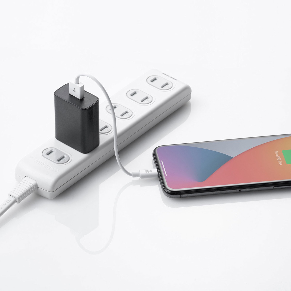 [ACA-IP86BK] USB���Ŵ�(1A���֥�å�)