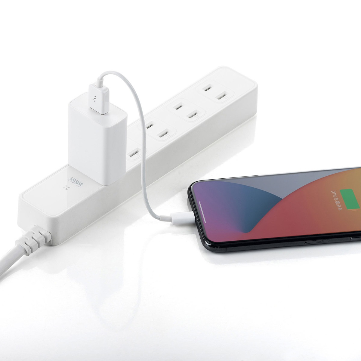 [ACA-IP86W] USB���Ŵ�(1A���ۥ磻��)