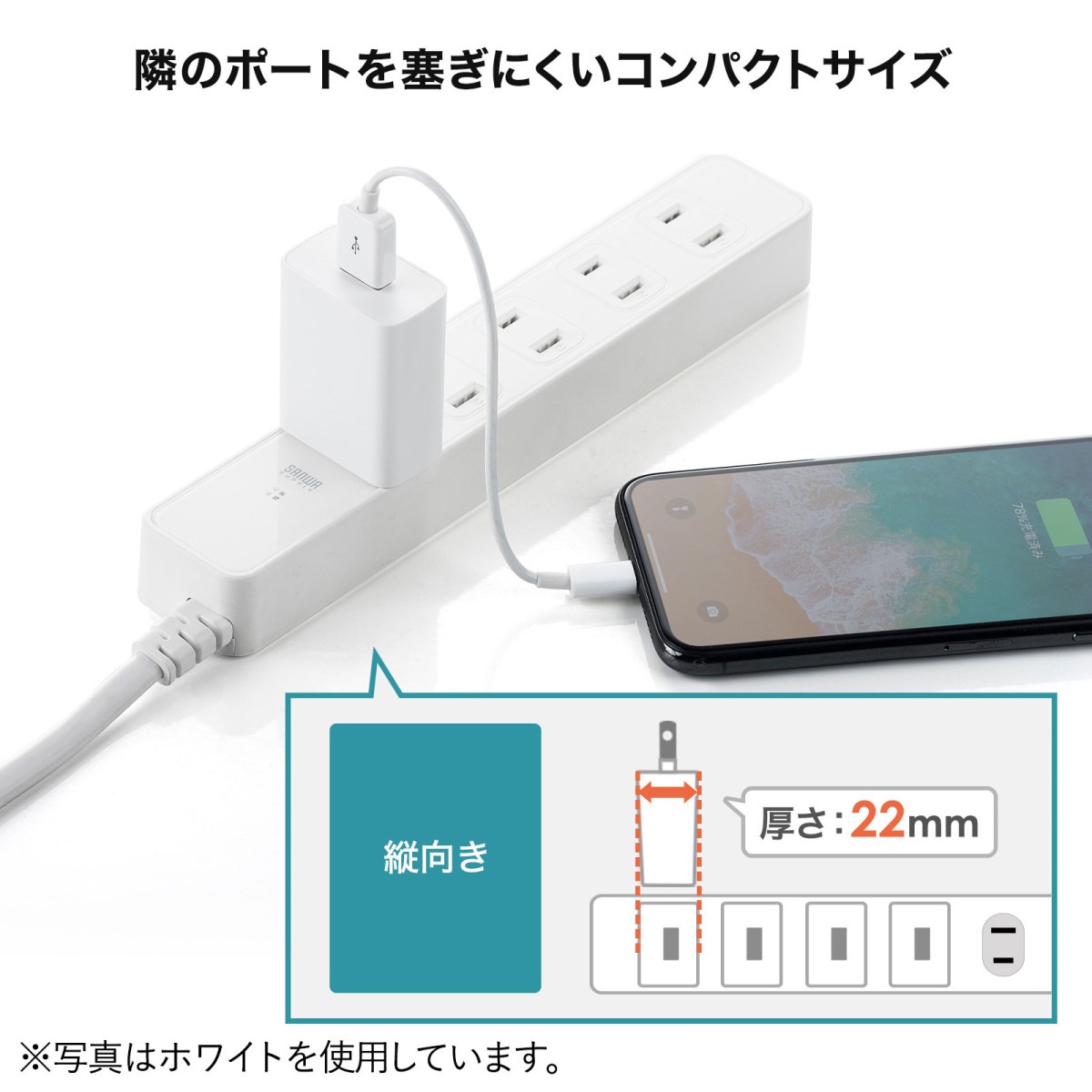 [ACA-IP87BK] USB���Ŵ�(2A���֥�å�)