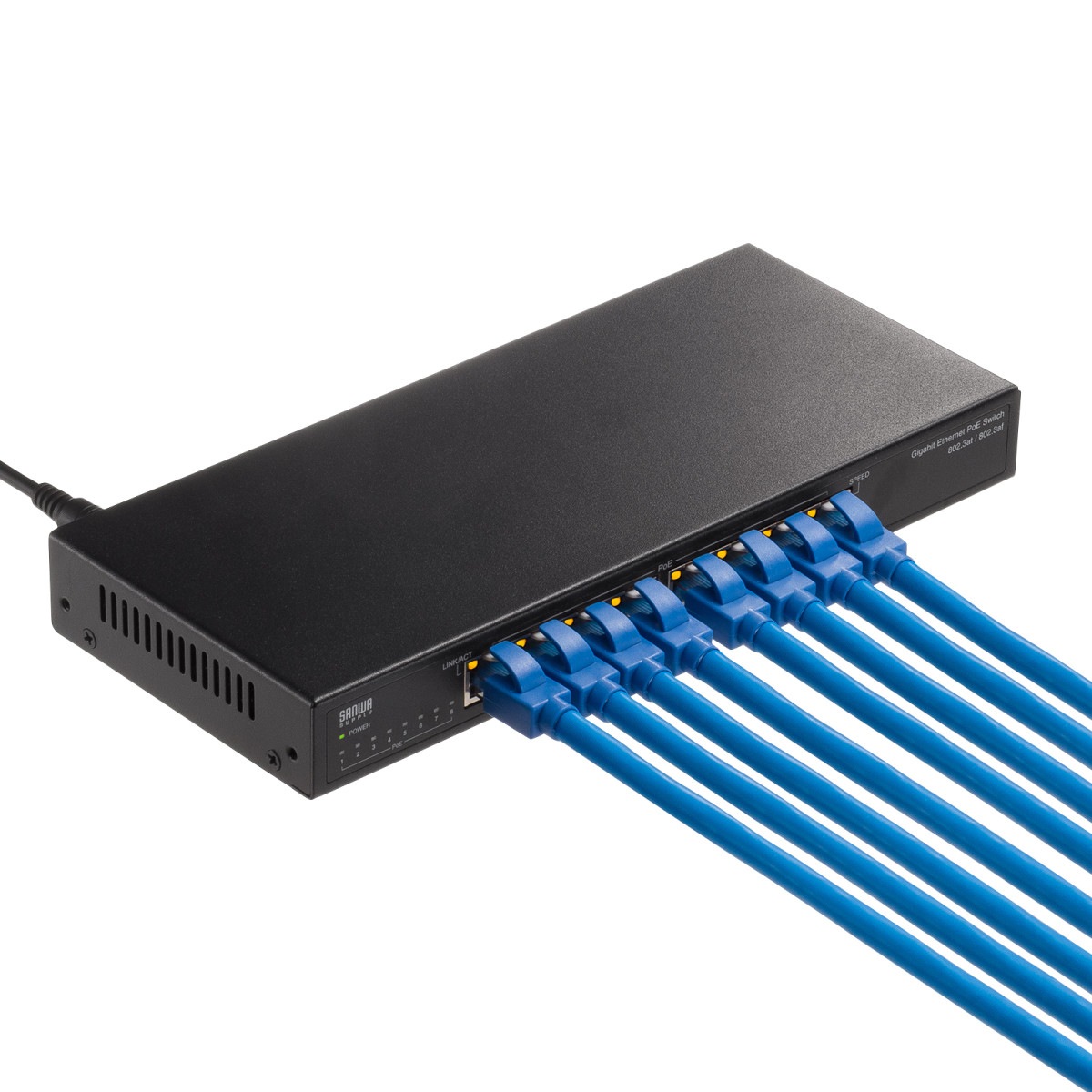 [LAN-GIGAPOE82] �����ӥå��б�PoE�����å��󥰥ϥ�(8�ݡ���)