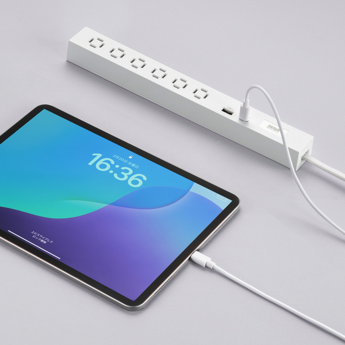 [TAP-SLIM6UC-15W] ����ॿ�å�(AC6�ĸ���A1+C1��PD33W��1.5m���ۥ磻��)