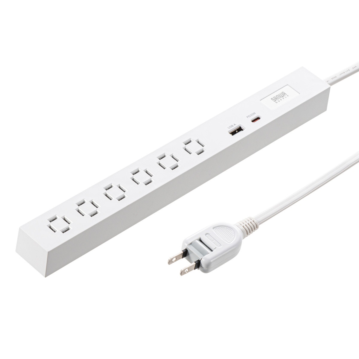 [TAP-SLIM6UC-15W] ����ॿ�å�(AC6�ĸ���A1+C1��PD33W��1.5m���ۥ磻��)