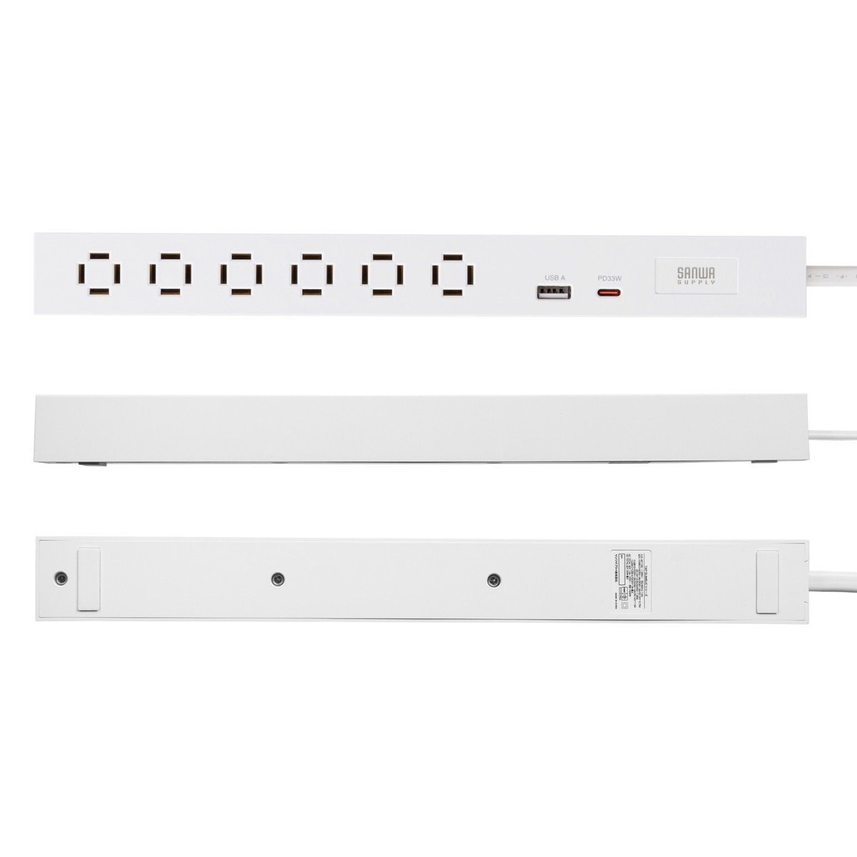[TAP-SLIM6UC-15W] ����ॿ�å�(AC6�ĸ���A1+C1��PD33W��1.5m���ۥ磻��)