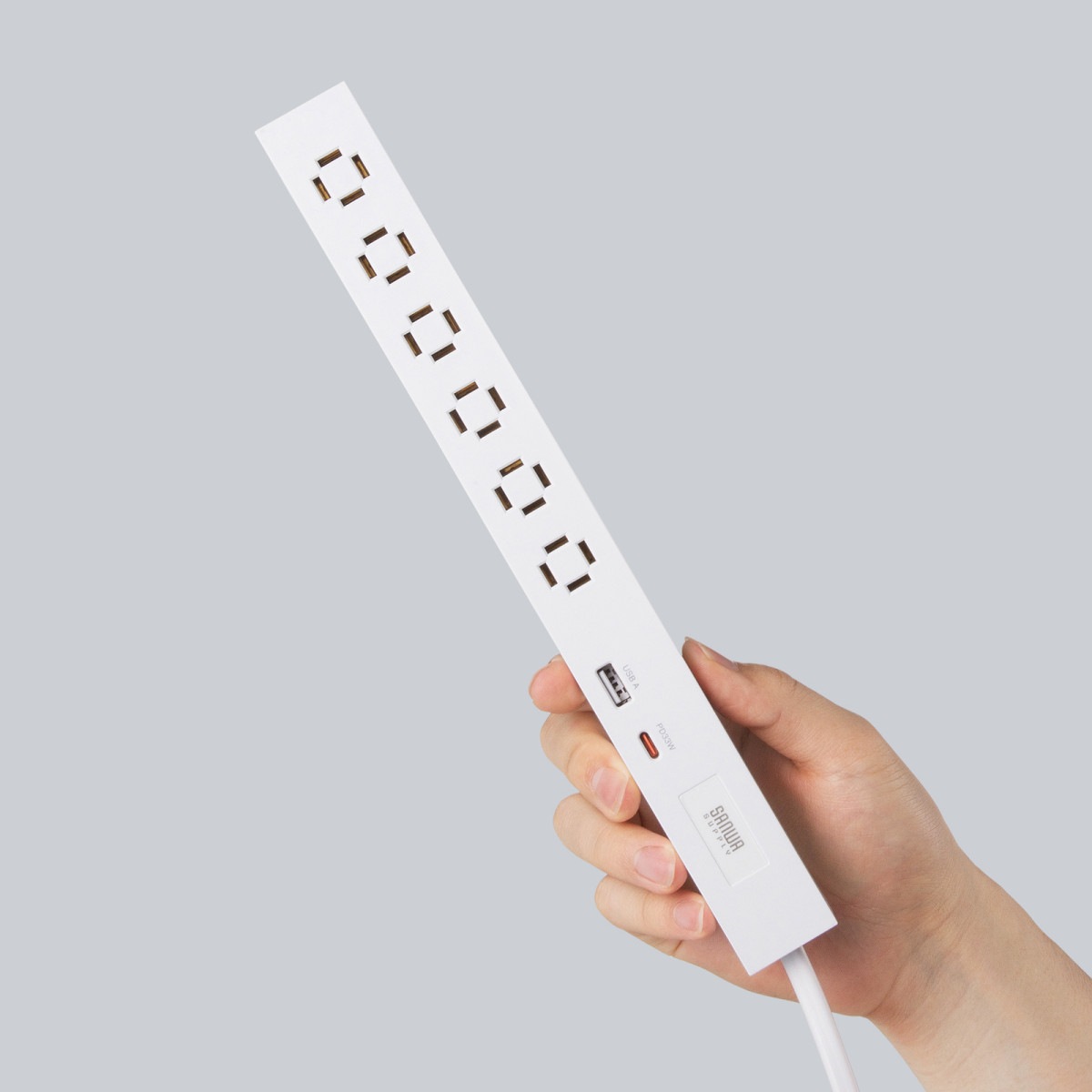 [TAP-SLIM6UC-15W] ����ॿ�å�(AC6�ĸ���A1+C1��PD33W��1.5m���ۥ磻��)