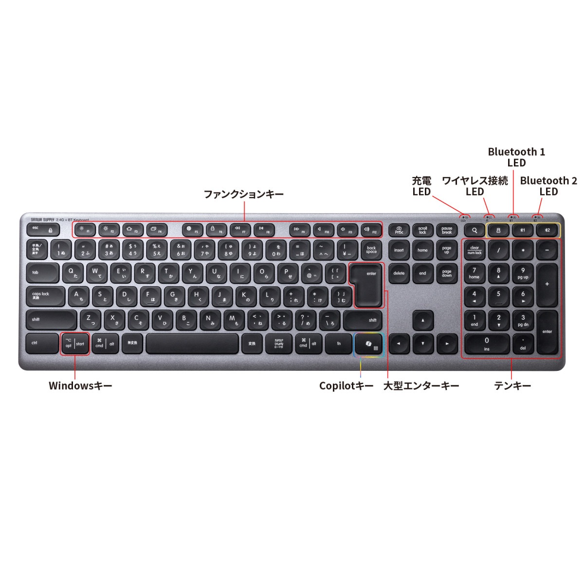 [SKB-WBT41BK] Bluetooth+2.4G����ܥ����ܡ���