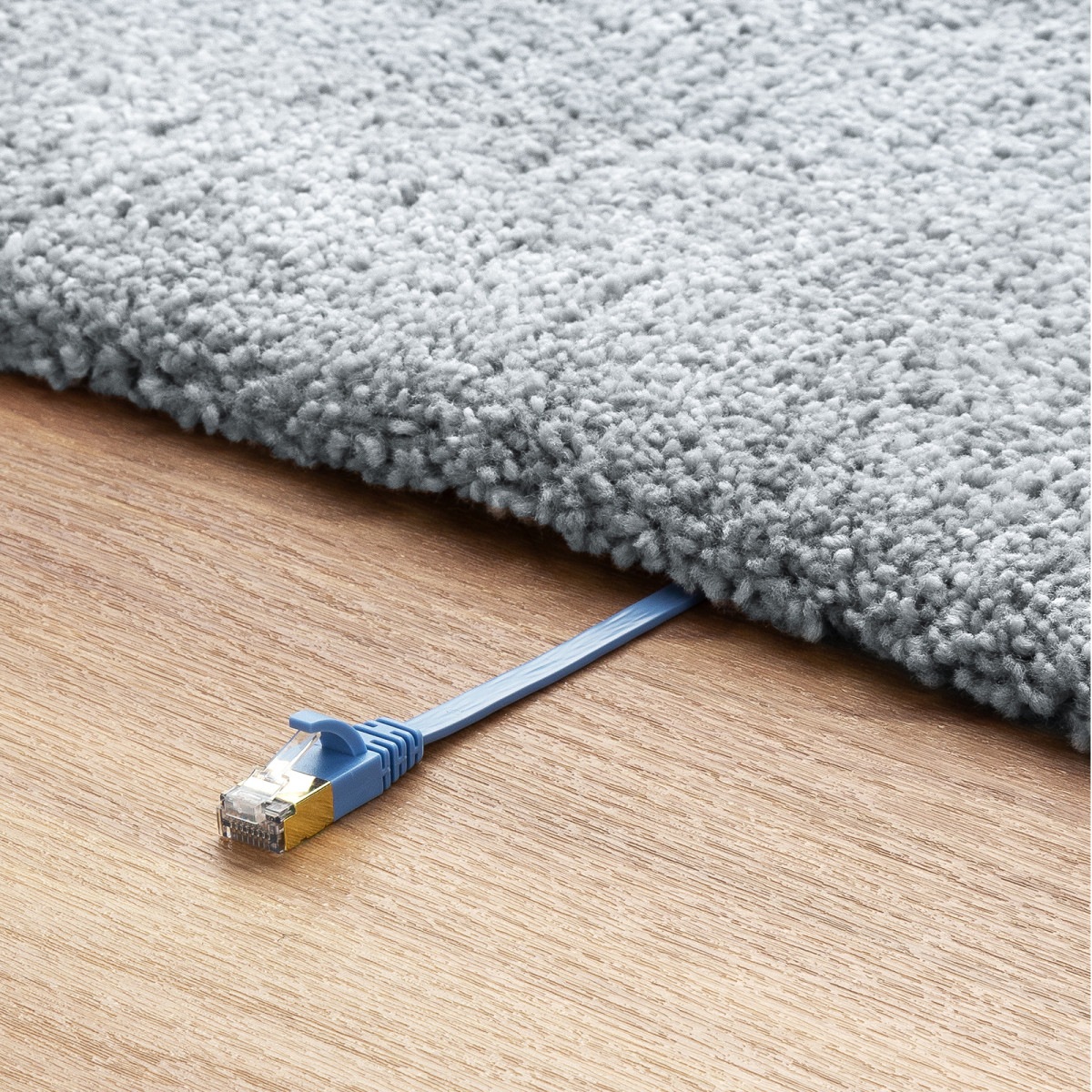 [KB-FLU7-005BL] CAT7�ե�å�LAN�����֥�(0.5m���֥롼)