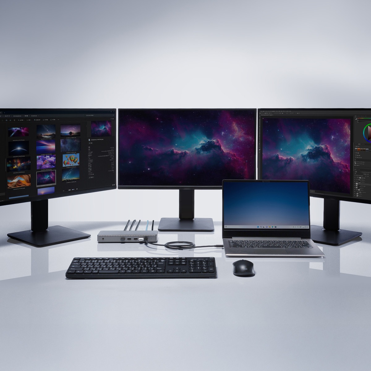[USB-CVDK20] �ɥå��󥰥��ơ������(HDMI/DisplayPort��4K��3���̽����б�)
