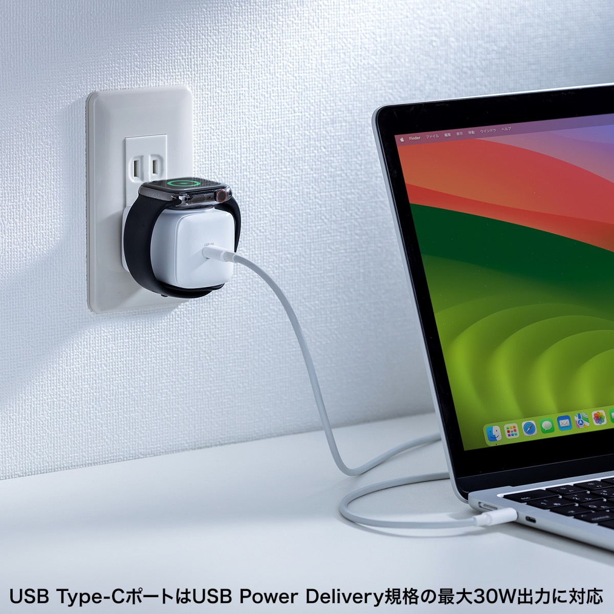 [ACA-PD101] USB PD�б�AC���Ŵ�(PD30W��Apple Watch����)