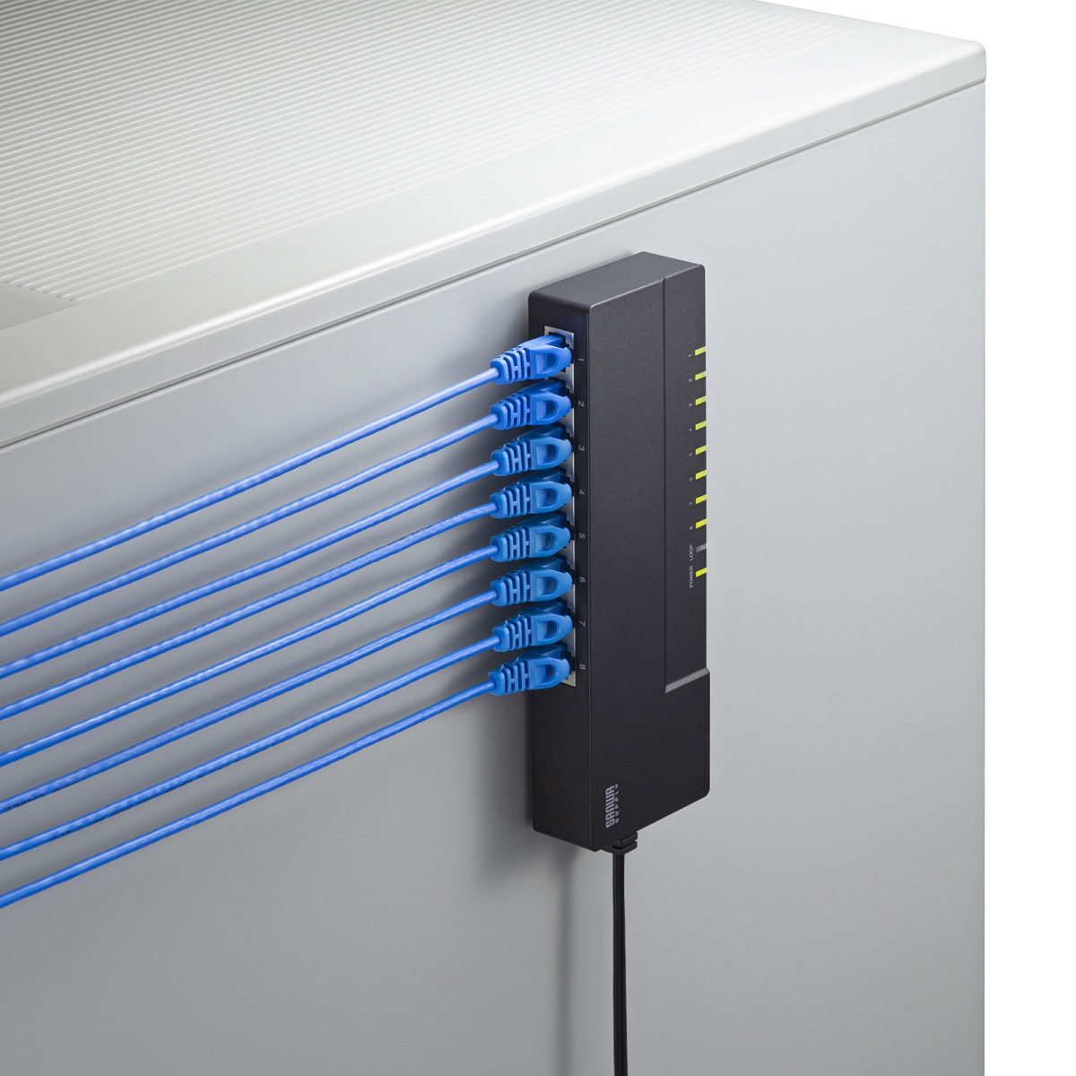 [LAN-GIGAT803BK] �����ӥå��б� ���å׷������å��󥰥ϥ�(8�ݡ��ȡ��ޥ��ͥå��դ�)