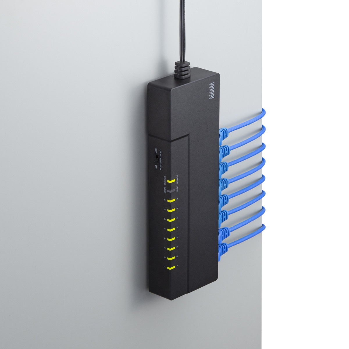 [LAN-GIGAT803BK] �����ӥå��б� ���å׷������å��󥰥ϥ�(8�ݡ��ȡ��ޥ��ͥå��դ�)