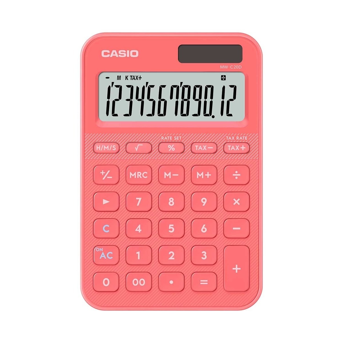 [MW-C20D-CL-N] カラフル電卓 ミニジャストタイプ 12桁 コーラル | 文具・オフィス機器,電卓・関数電卓,電卓 | あっと！テ ...