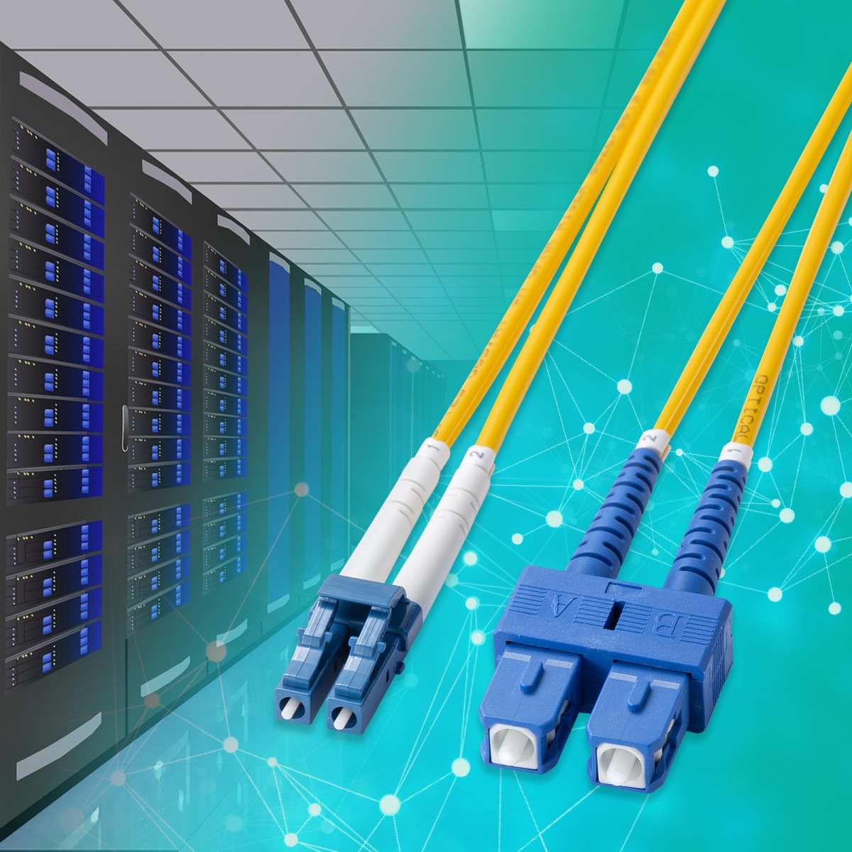 [HKB-HLCSC1-10] �䶯�ᥬ�ͷ����ե����Х����֥�(���󥰥�⡼�ɡ�LC��2-SC��2��10m)