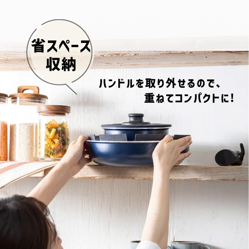 [CC007823-004] �ե饤�ѥ󥻥å� ����å������� 8�����å� ���å����ե����ɥ֥롼 �ϥ�ɥ�æ�弰������ PFAS�ե꡼ �ե����Ի��� IH���������б� GREENPAN��