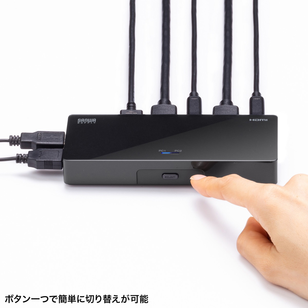 [SW-KVM2HUUS] 4K�б�HDMI�ѥ��������ش�(���ߥ�졼���������ܡ�2:1)