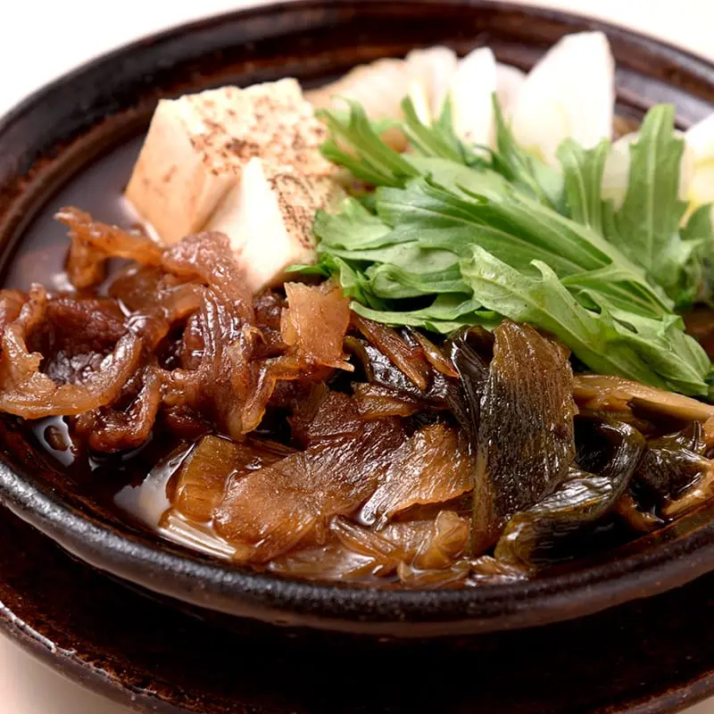 九条ねぎと牛肉のすき焼き風