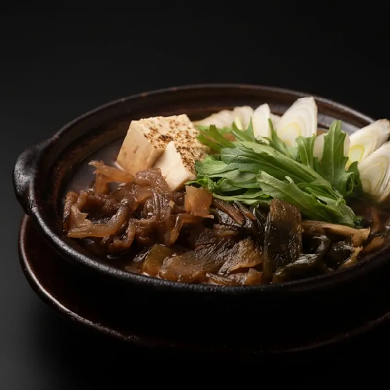 九条ねぎと牛肉のすき焼き風