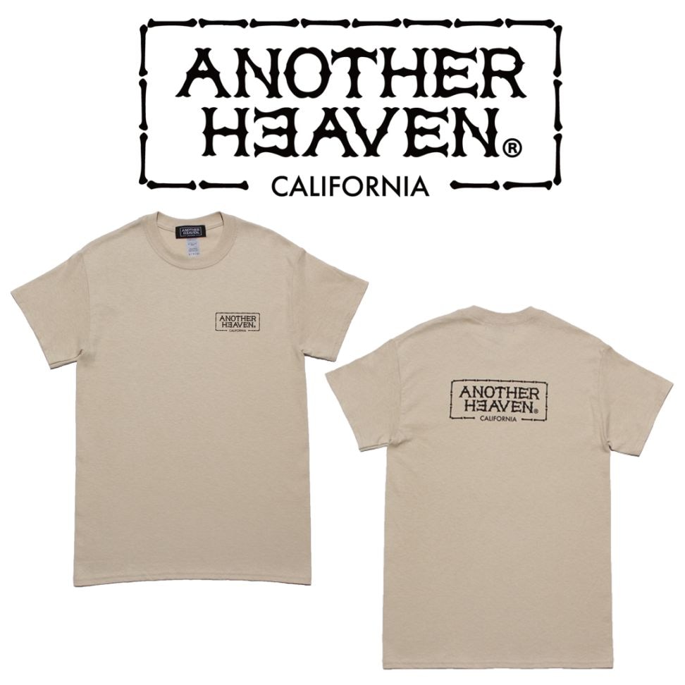 ANOTHER HEAVEN LOGO T-SHIRTS 6.0oz PREMIUM COTTON 100% SAND