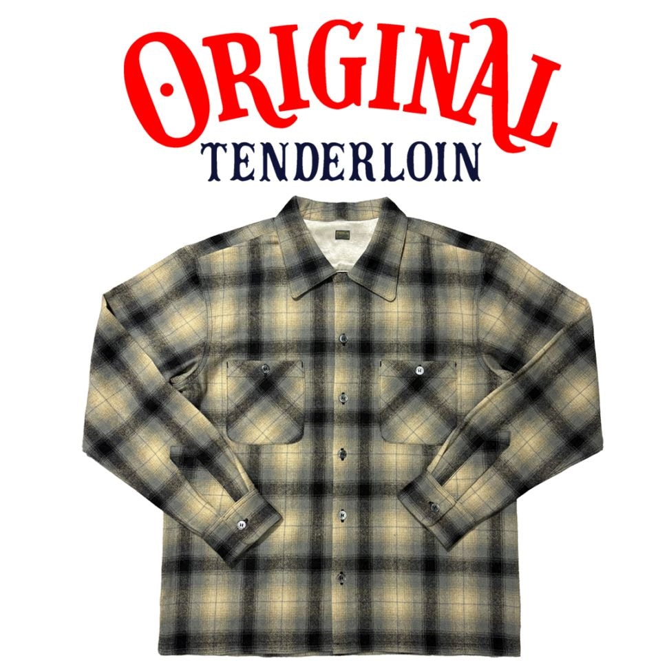 【12月初旬納品】TENDERLOIN OMBRE CHECK SHIRTS BEIGE