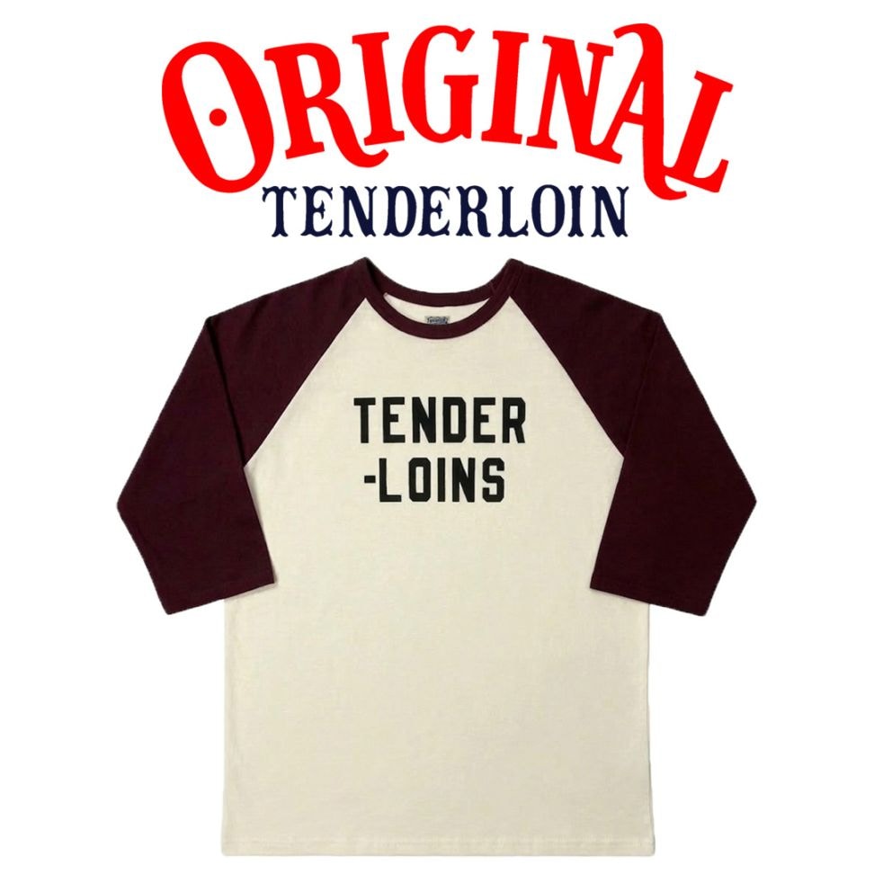 TENDERLOIN 3/4 RAGLAN SLEEVE T-SHIRTS BURGUNDY