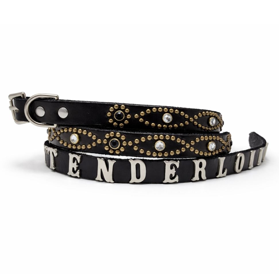 TENDERLOIN Super Narrow STUDS BELT BLACK BLACK STONE