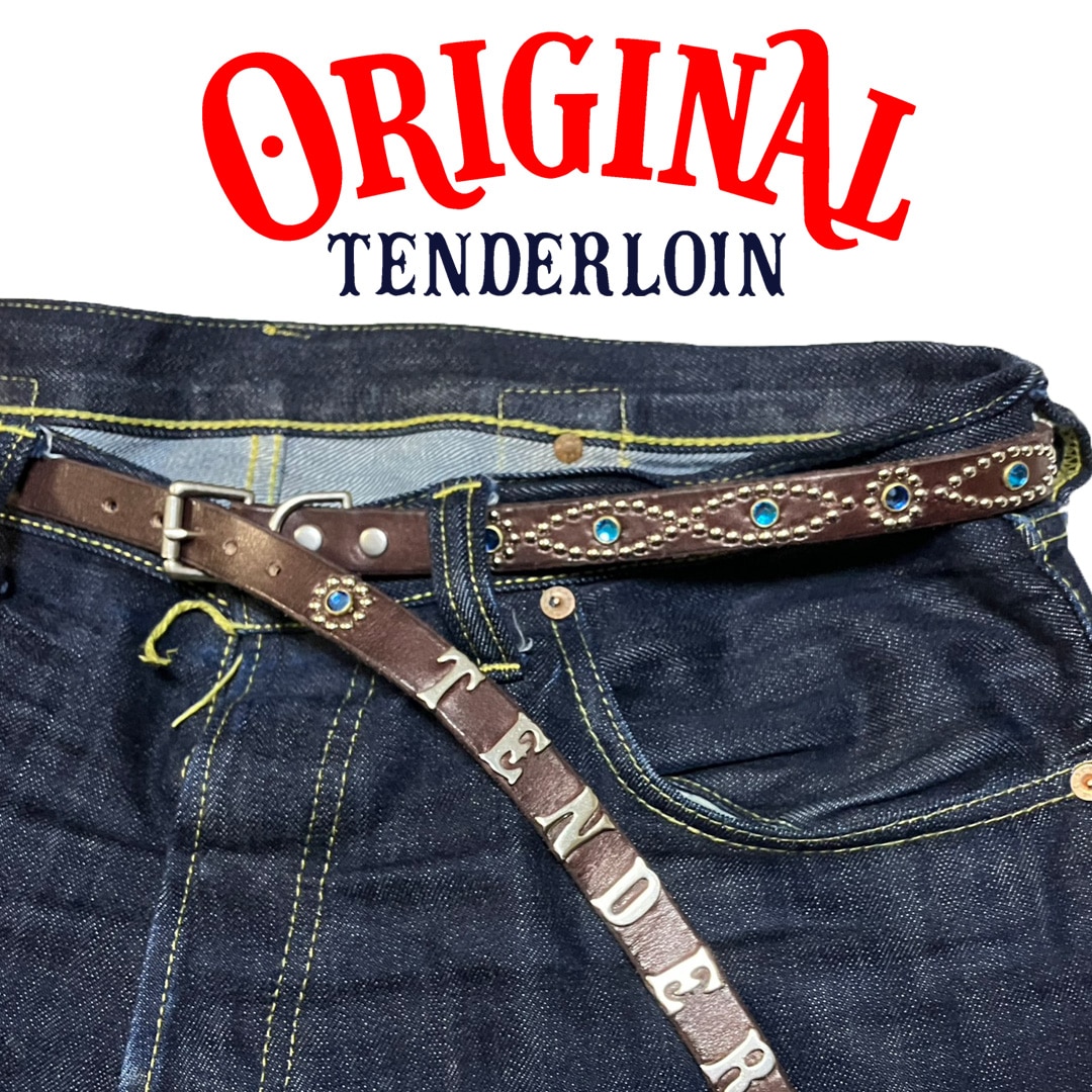 TENDERLOIN Super Narrow STUDS BELT DARK BROWN | OTHER | TENDERLOIN