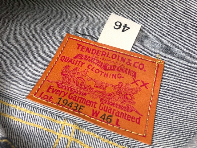 TENDERLOIN Denim JACKET 1943 1943E 1943EE / INDIGO/Rigid
