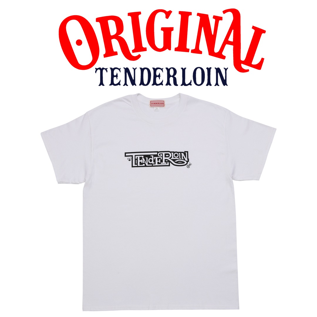 TENDERLOIN Bee LOGO T-SHIRTS 6.0oz PREMIUM COTTON 100% WHITE | T