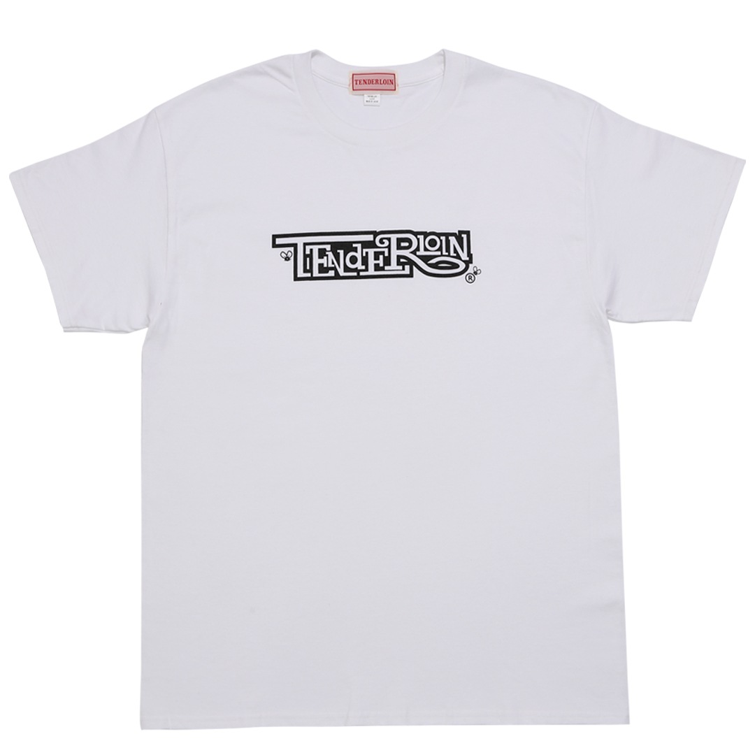 TENDERLOIN Bee LOGO T-SHIRTS 6.0oz PREMIUM COTTON 100% WHITE | T