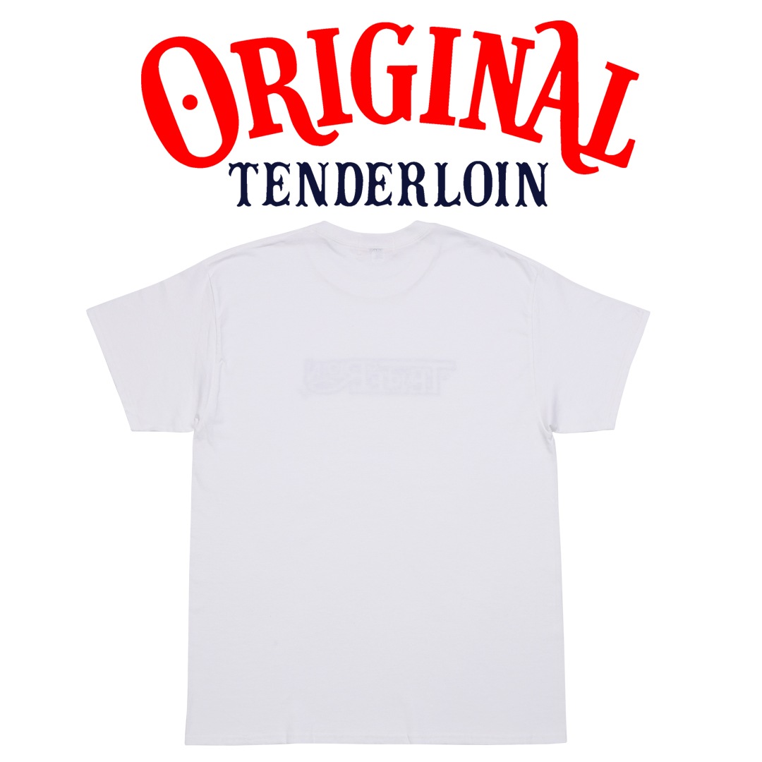 TENDERLOIN Bee LOGO T-SHIRTS 6.0oz PREMIUM COTTON 100% WHITE | T