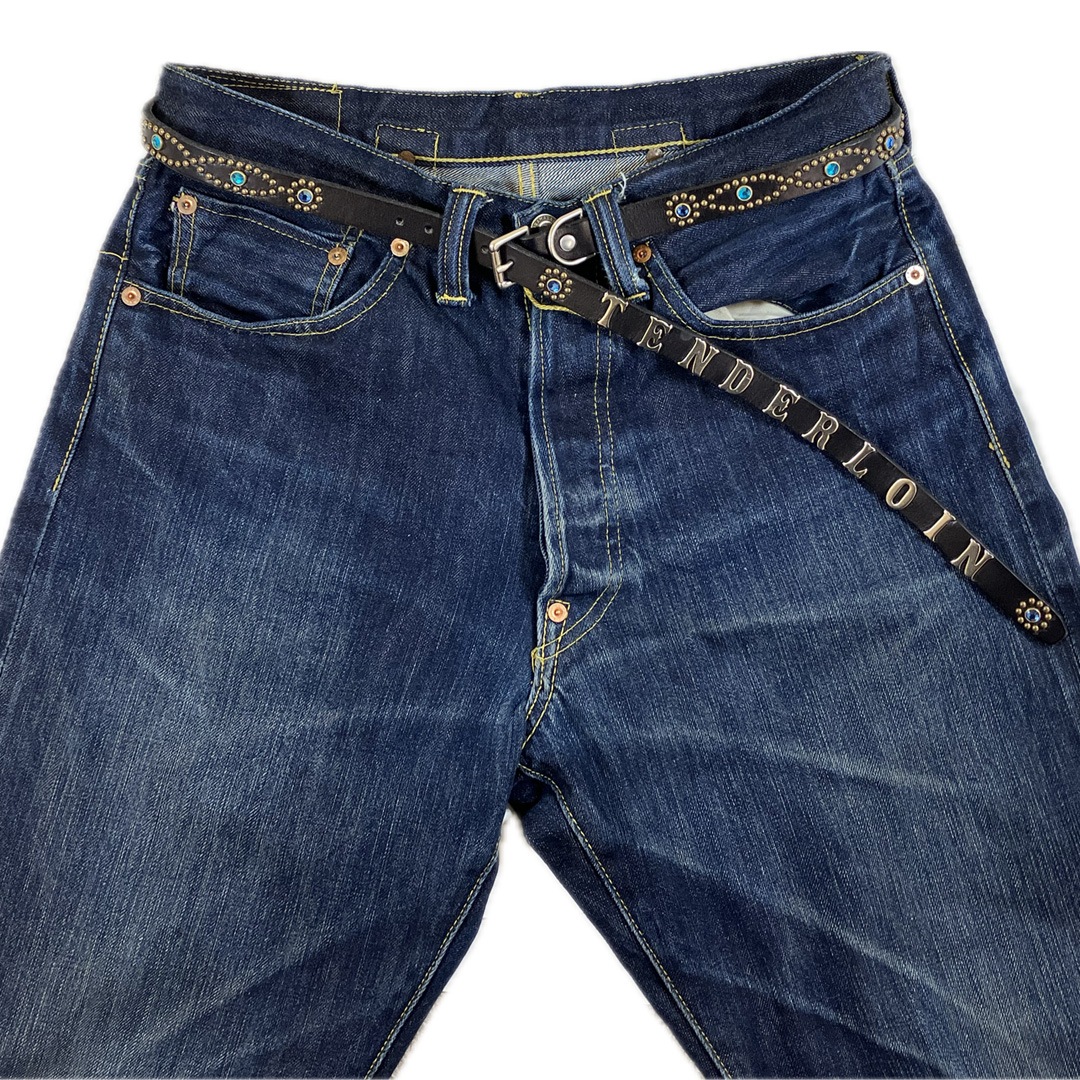 TENDERLOIN Super Narrow STUDS BELT BLACK BLUE STONE | OTHER