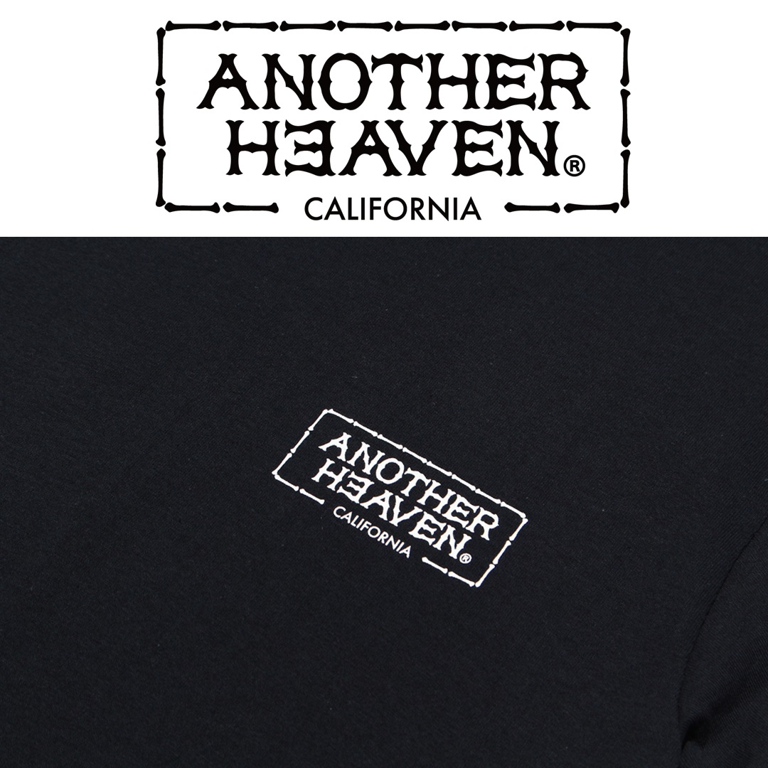 ANOTHER HEAVEN LOGO T-SHIRTS 6.0oz  PREMIUM COTTON 100% BLACK