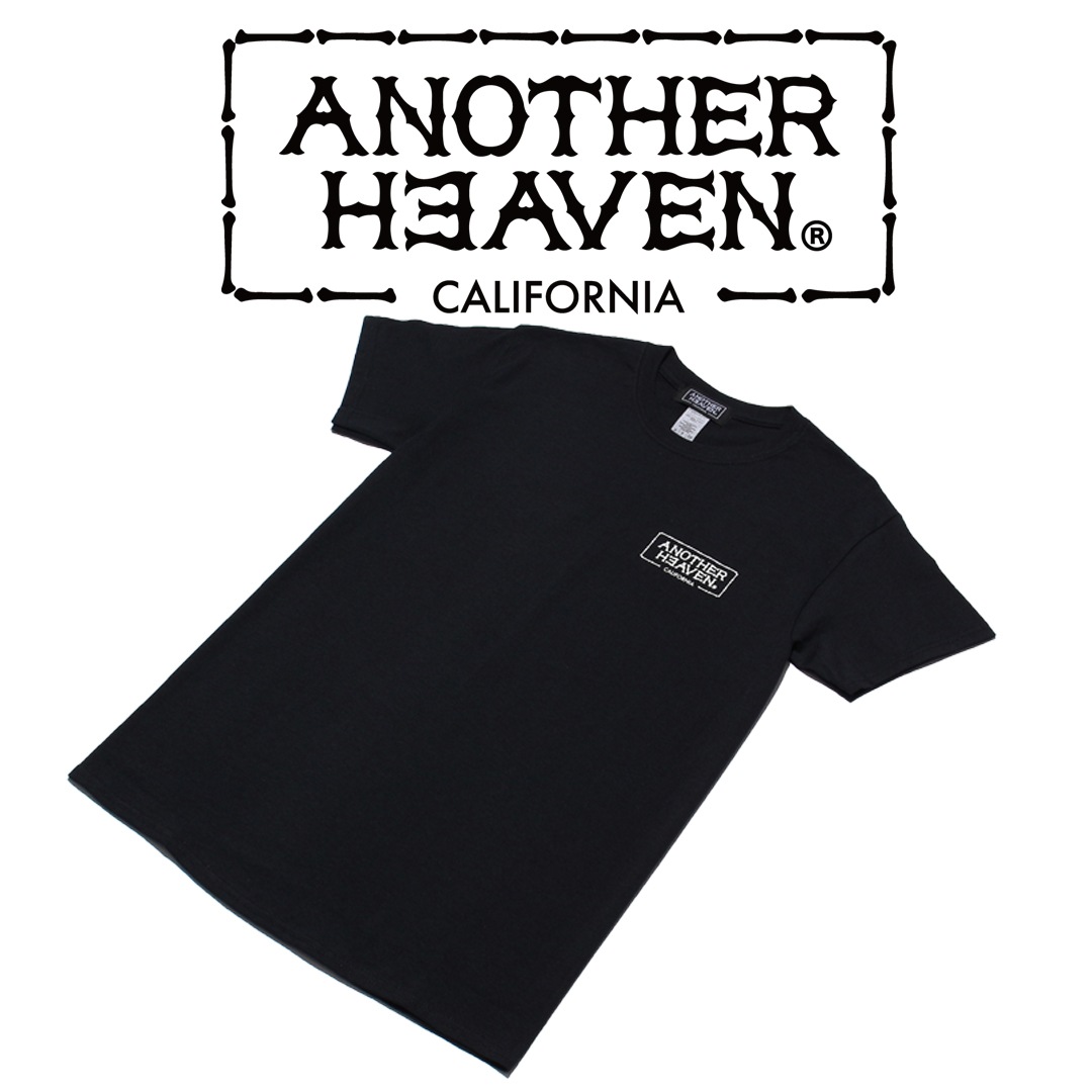 ANOTHER HEAVEN LOGO T-SHIRTS 6.0oz  PREMIUM COTTON 100% BLACK