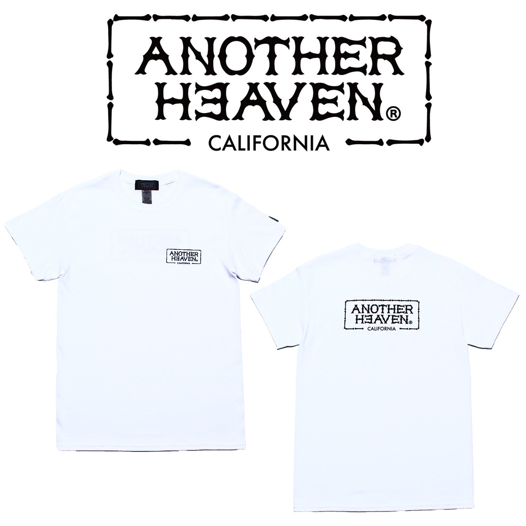 ANOTHER HEAVEN LOGO T-SHIRTS 6.0oz  PREMIUM COTTON 100% WHITE