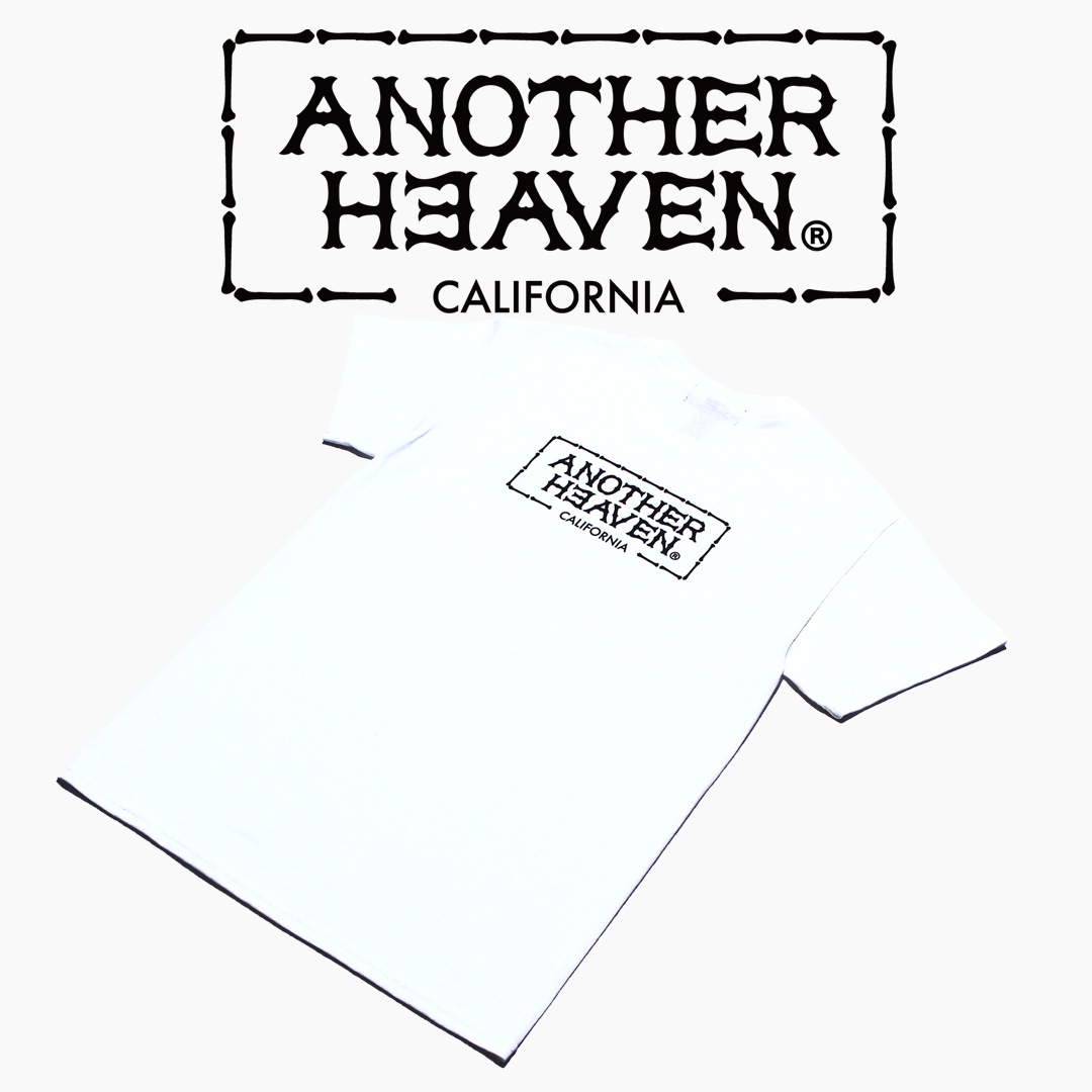 ANOTHER HEAVEN LOGO T-SHIRTS 6.0oz  PREMIUM COTTON 100% WHITE