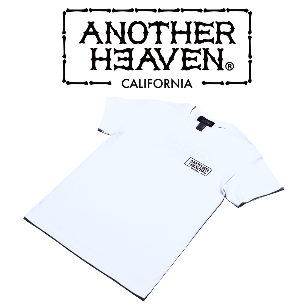 ANOTHER HEAVEN LOGO T-SHIRTS 6.0oz  PREMIUM COTTON 100% WHITE