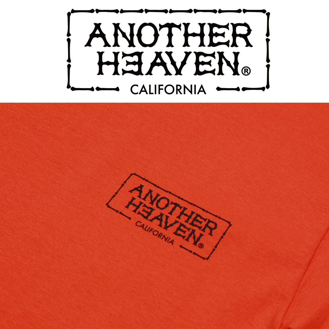 ANOTHER HEAVEN LOGO T-SHIRTS 6.0oz  PREMIUM COTTON 100% ORANGE