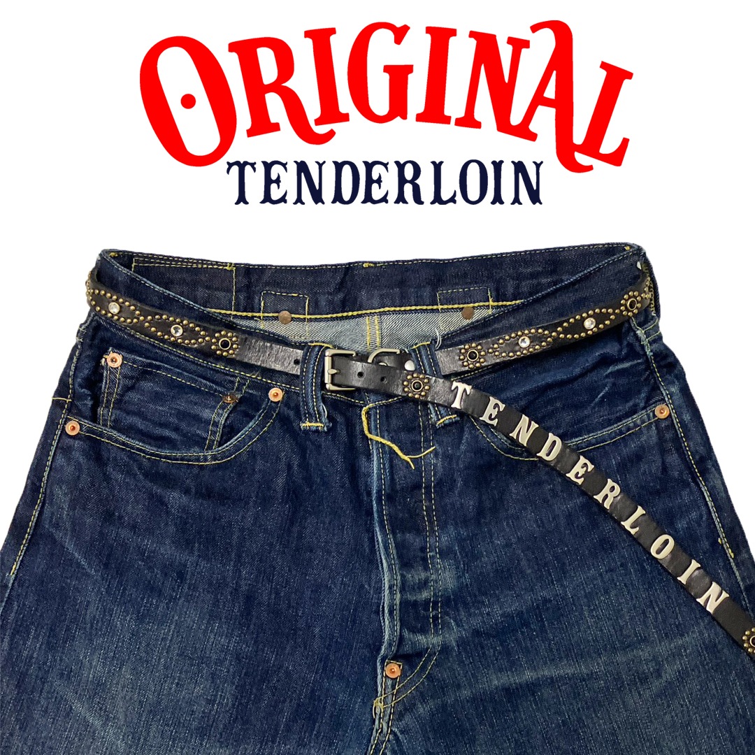 TENDERLOIN Super Narrow STUDS BELT BLACK BLACK STONE | OTHER